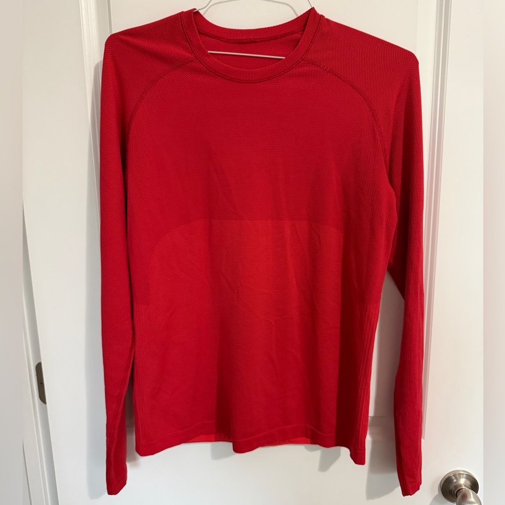Lululemon Men’s Dark Red Metal Vent Tech Long Sleeve Shirt Size Medium